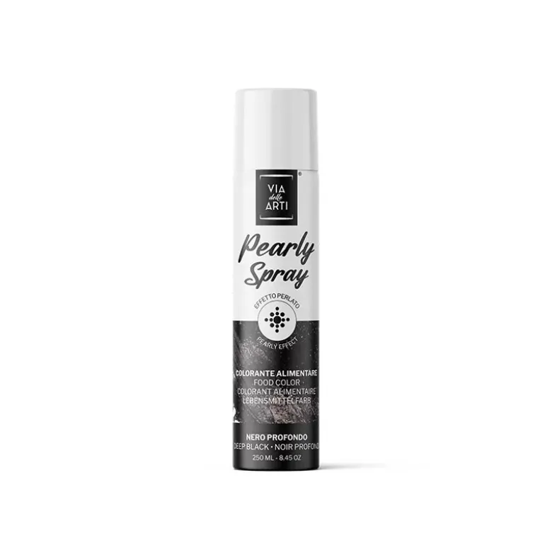 Spray Colorant Noir Métallisé Pro 250ml - Via Delle Arti