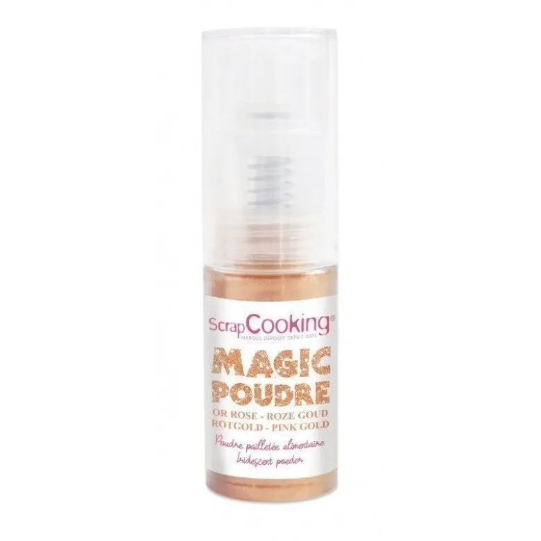 Spray colorant or rose Magic poudre 7g colorant alimentaire de surface - ScrapCooking
