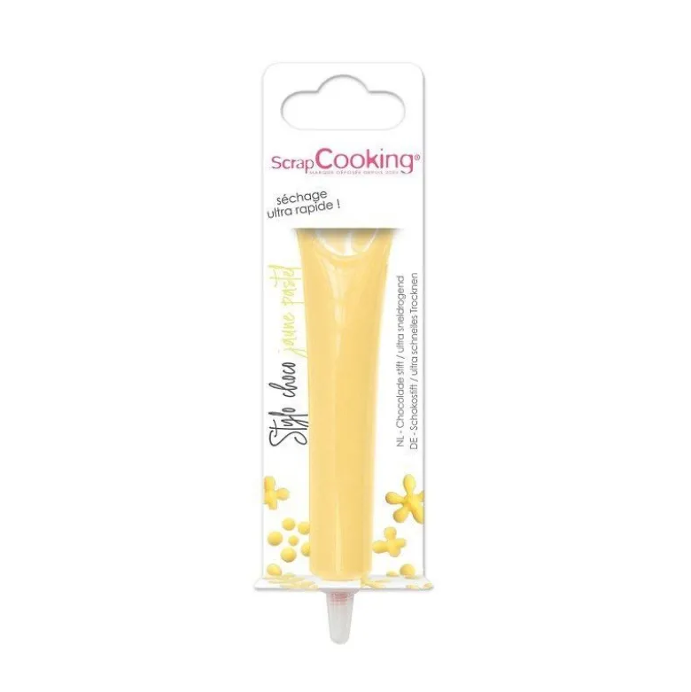 Stylo choco jaune pastel 25g - ScrapCooking