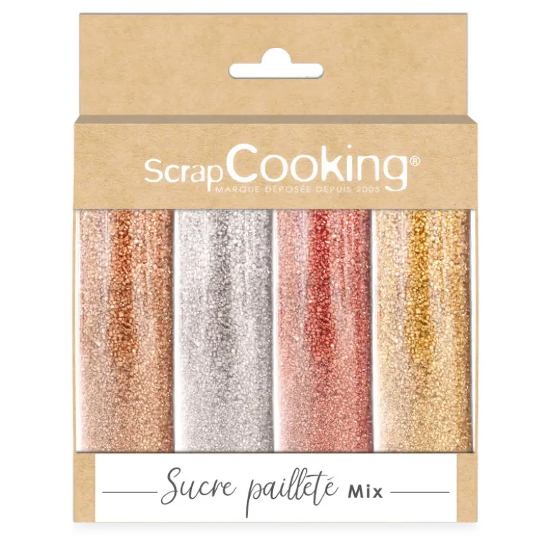 Sucre Pailleté Or, Rose, Argent, Rubis - ScrapCooking