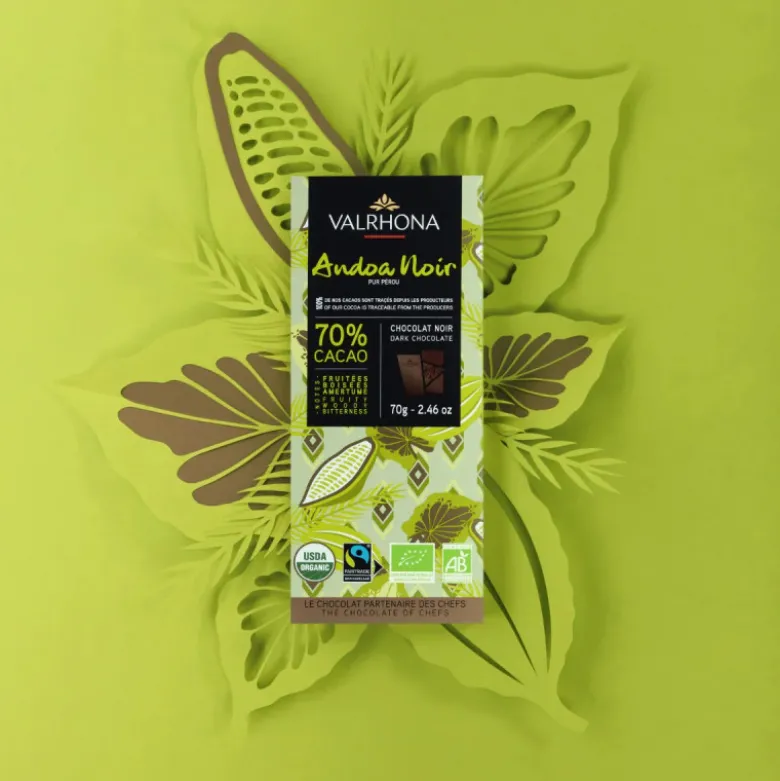 Tablette de Chocolat Noir Andoa 70% Bio 70g - Valrhona