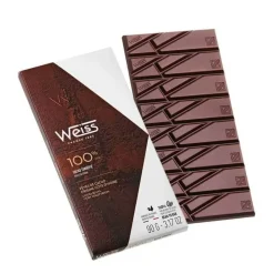 Tablette de Chocolat Noir 100% Cacao 90 g - Weiss