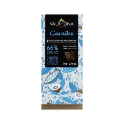 Tablette de Chocolat Noir Caraïbe 66% 70g - Valrhona