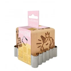 Tampon à biscuit bois Licorne et découpoir - ScrapCooking