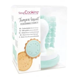 Tampon biscuit message personnalisable - ScrapCooking