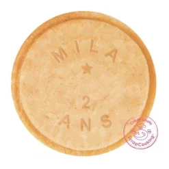 Tampon biscuit message personnalisable - ScrapCooking