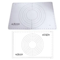 Tapis de préparation anti-adhérent silicone avec marquages - De Buyer