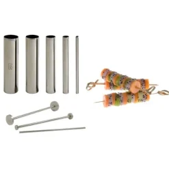 Tube découpoir rond x5 + 3 poussoirs inox - Tellier