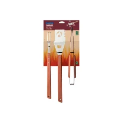 Ustensiles pour Barbecue Inox et Bois (x3) Churrasco - Tramontina