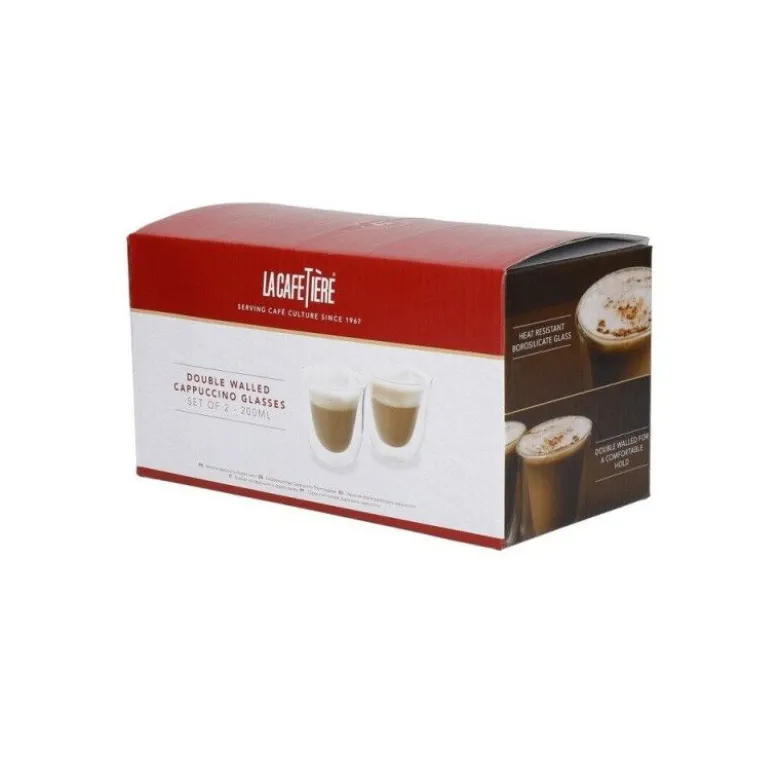 Verre double paroi Cappuccino 200ml x2 - La cafetière
