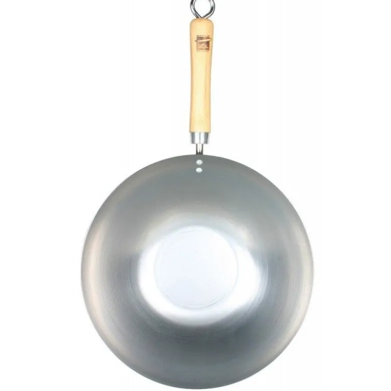 Wok acier 30cm fond plat "Be a Wok Star" - School of Wok
