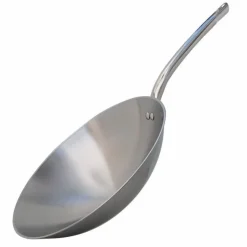 Wok inox induction 36cm queue tube De Buyer